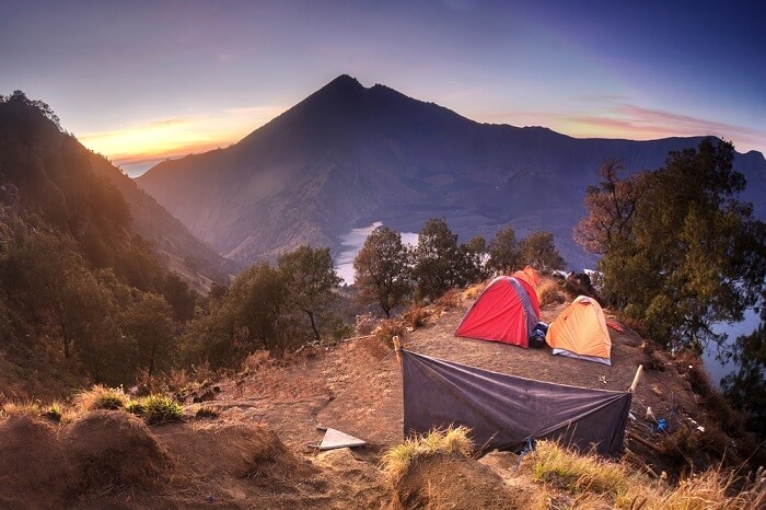 camping in hills